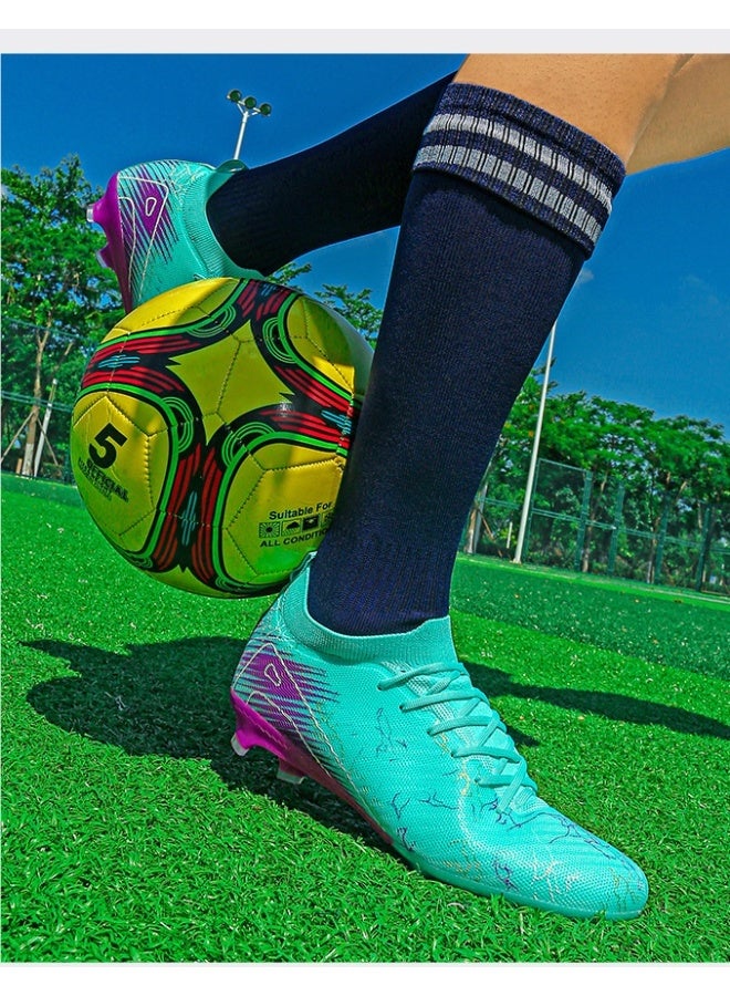 سكت شيكترو أحذية كرة قدم برباط أمامي قابلة للتهوية للرجال والنساء، مناسبة للتدريب على العشب. - Image 3